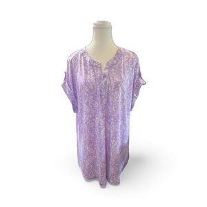Dear Scarlett Lavender Paisley Blouse · Size XL